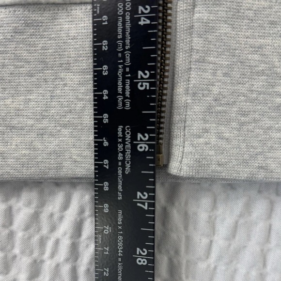 L.L. Bean Quilted Full Zip Sweatshirt Women Sz L Jacket Long Sleeve Gray 508104 - Picture 9 of 16